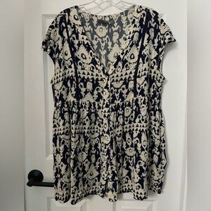 Vanessa Virginia ikat babydoll top Anthropologie